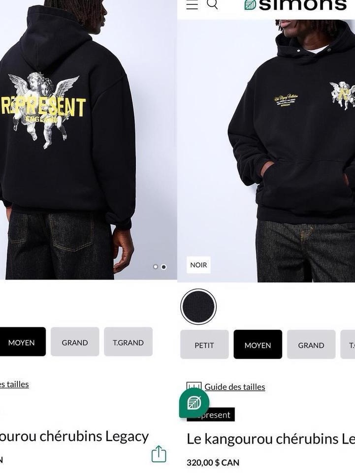 Represent Cherub Graphic Crewneck Hoodie Black Simons Street Style Designer Goth